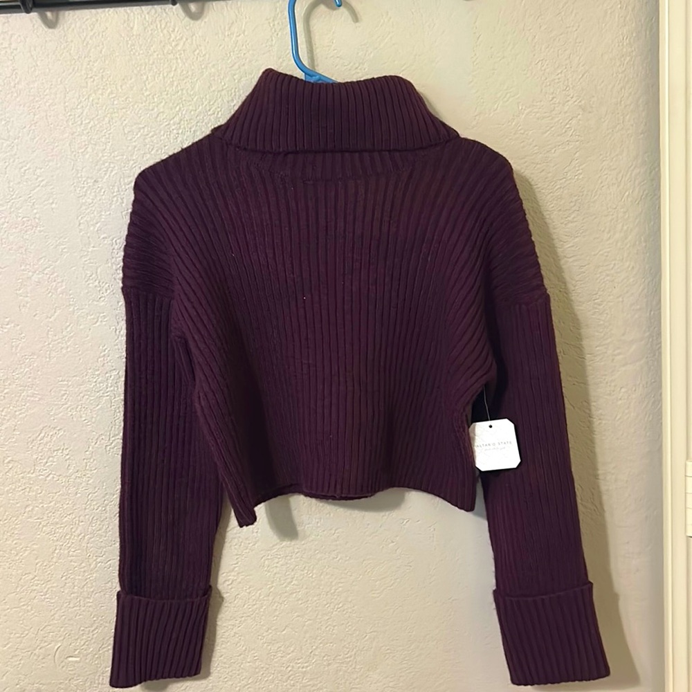 Turtleneck, altered, state sweater, purple brand new